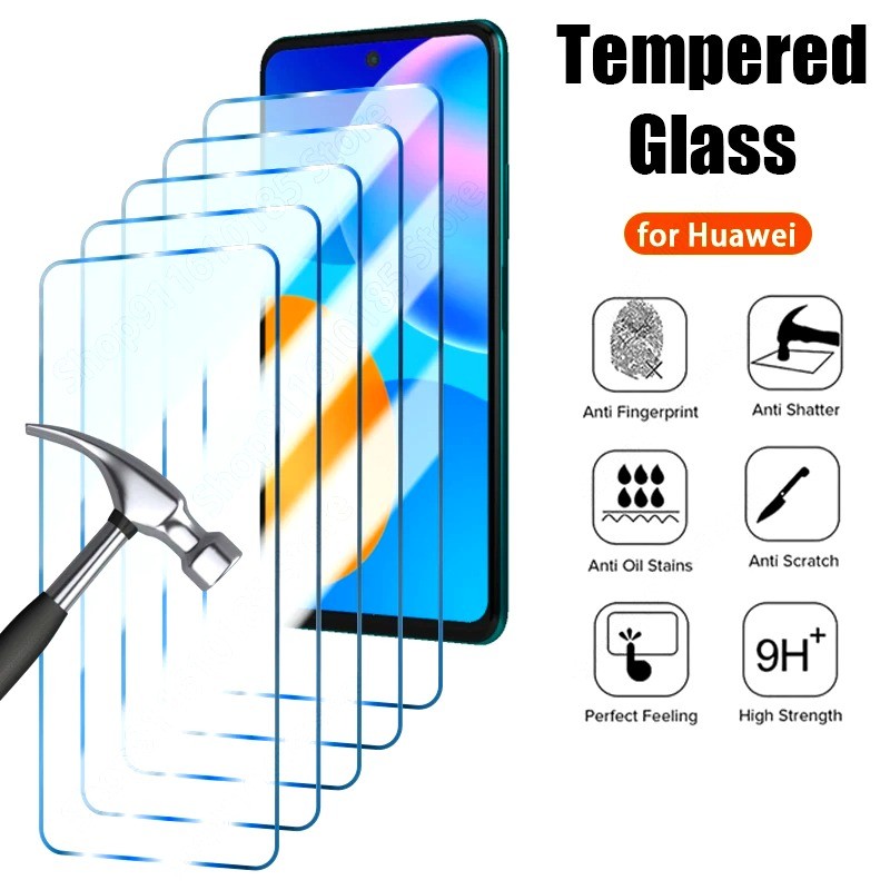 9H HD ฟิล์มกระจกนิรภัยใสสําหรับ Huawei Nova Smart Plus Lite 3 3 + 2 2017 Young Anti-Fingerprints สํา