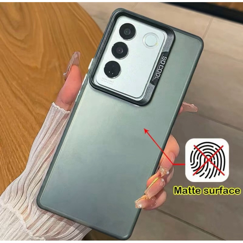 เคส VIVO Y04 V50Lite Y19S Y200 V50 X200 X200PRO Y03 Y18 Y28 V30 V40 เคสโซคูล กันกระแทกสีพื้นแบบเงา