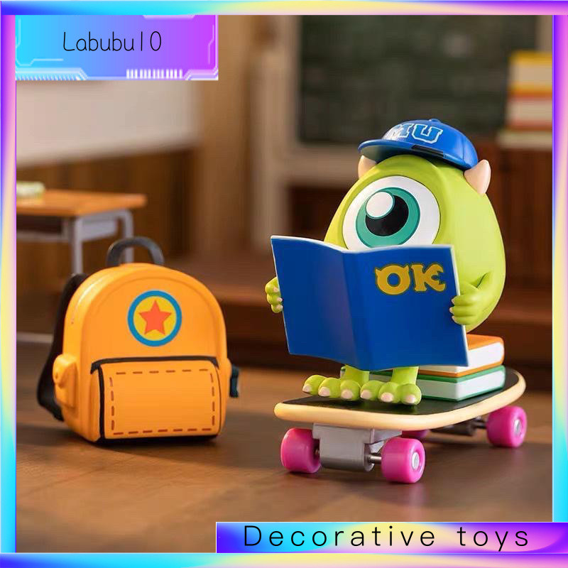 Pop mart ฟิกเกอร์ Disney Disney Three-Eyed Monsters University OK Brotherhood Series