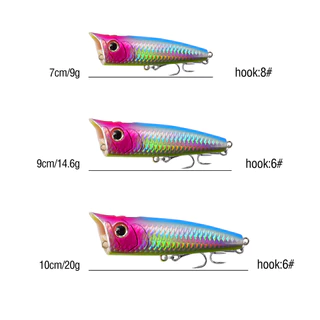 1 ชิ้นลอย Popper Fishing Lure 9g/14.6g/20g เหยื่อ Hard ประดิษฐ์ Crankbaits Swimbaits Topwater สําหรับปลาเทราท์เบส Perch Wobbler อุปกรณ์ตกปลา