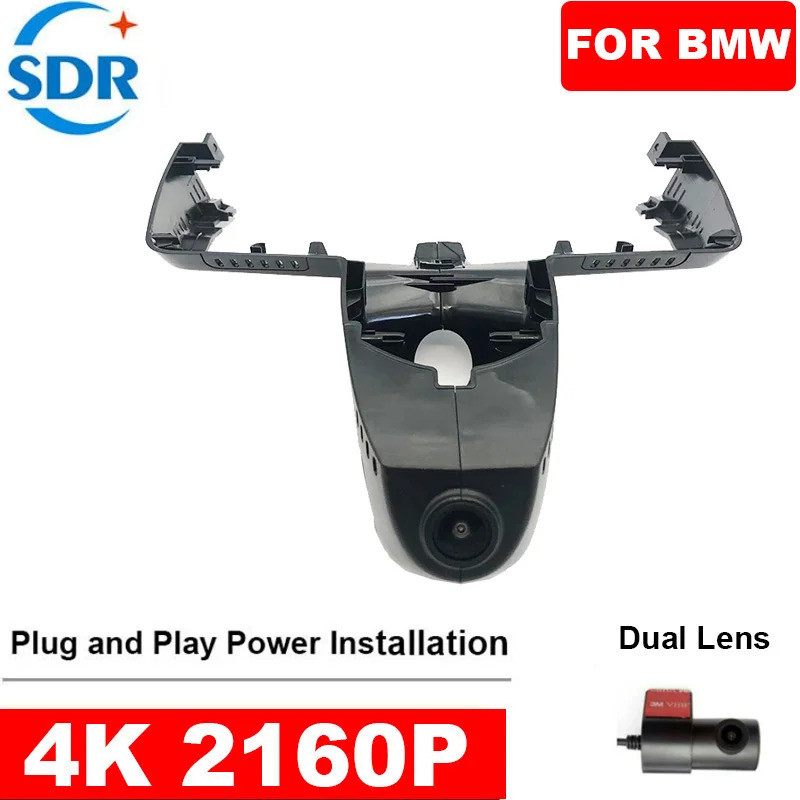 กล้องบันทึกวิดีโอ DVR รถยนต์ 4K 2160P แบบเสียบปลั๊กสำหรับ BMW X3 M iX3 G01 ปี 2023 2022 2021 2020 20