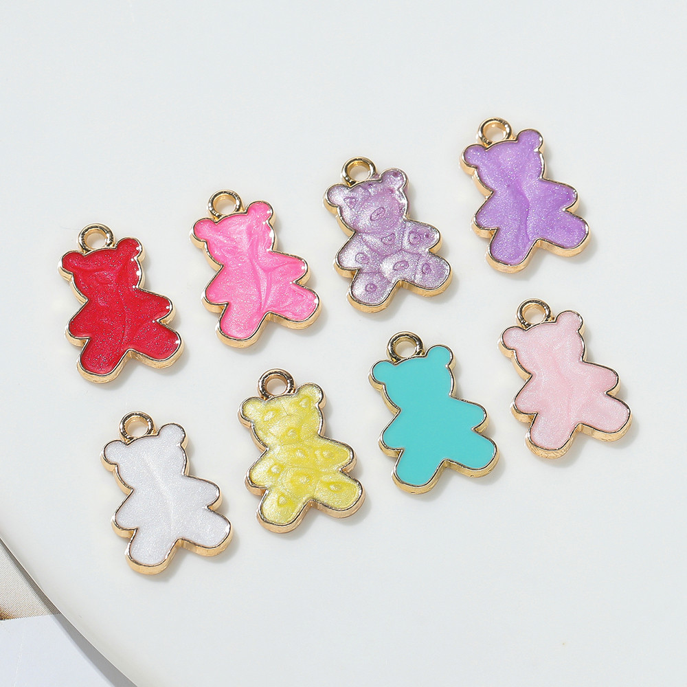 St. kunkka 5Pc 10.5 * 16.5 มม.โลหะผสมน้ํามันหยดจี้หมี จี้รูปร่างหมี สําหรับDIY ทําด้วยมือเครื่องประดับทํา — صورة 5