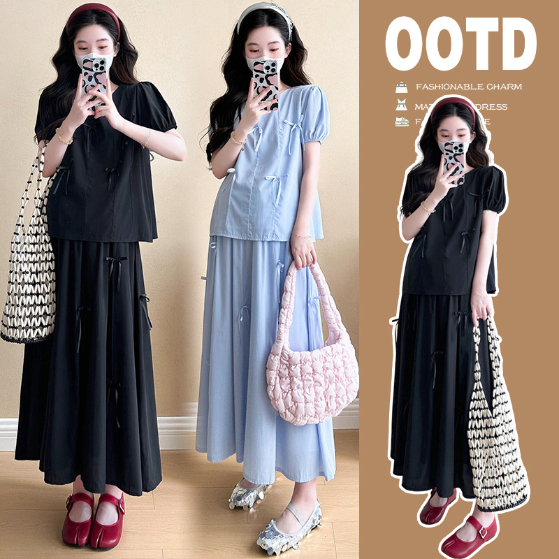 ชุดคลุมท้องฤดูร้อนเวอร์ชั่นเกาหลีหลวมแฟชั่นสูทสามมิติ