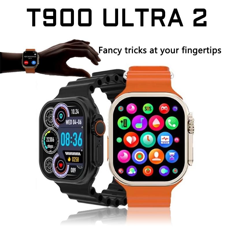 ใหม่ T900 Ultra2 สมาร์ทวอทช์กันน้ํา Ultra Series 9 นาฬิกาสปอร์ตบลูทูธโทรฟิตเนสการตรวจสอบสุขภาพอุปกรณ