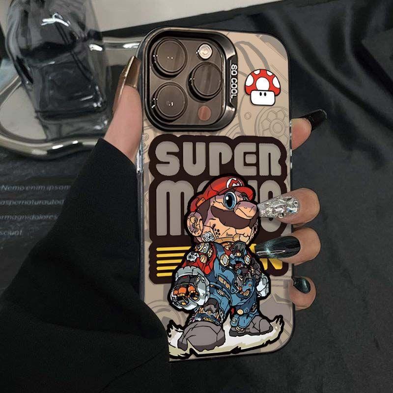 เคสโทรศัพท์ลายมาริโอ,สำหรับ iPhone 16, 15, 14, 13, 12, 11 Plus, Pro Max, XR, X, XS, 7, 8, IMD, เคสกันกระแทก