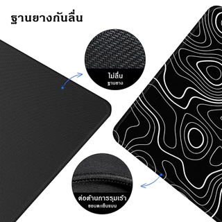 ภูมิศาสตร์ แผ่นรองเมาส์ เส้นแผนที่ภูมิประเทศ แผ่นรองเมาส์ ขอบเย็บ แผ่นรองโต๊ะภูมิศาสตร์ Contour 100x50 / 90x40 / 80x30 ซม.