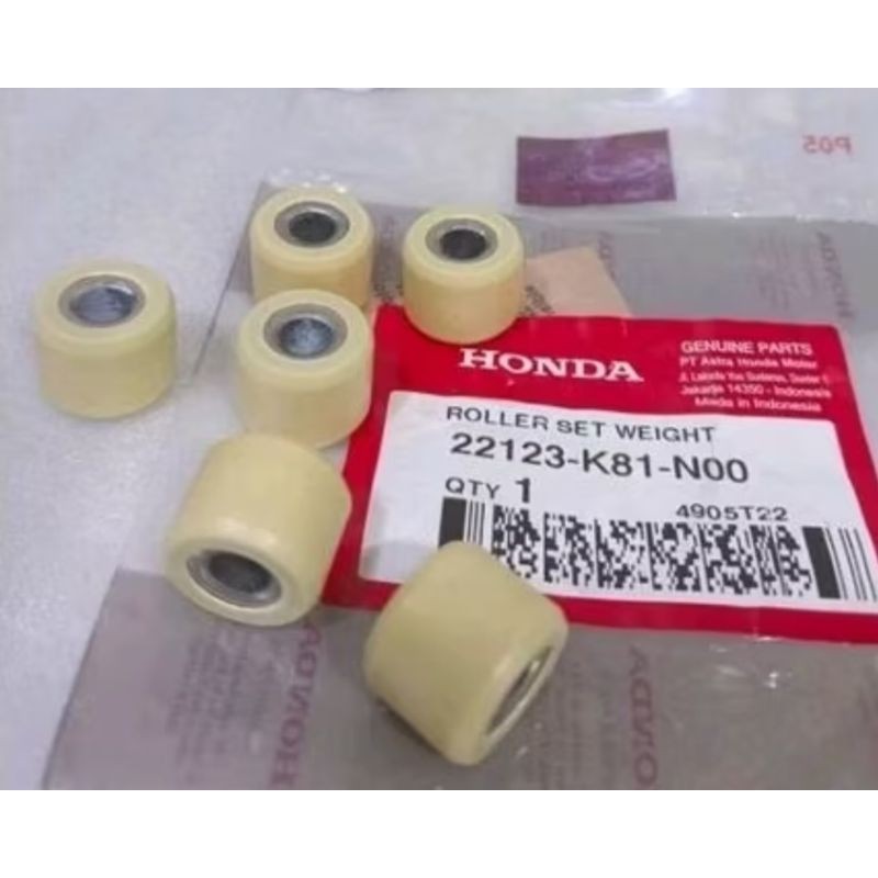 HONDA BEAT 110 / BEAT V1 V2 ROLLER PULLEY/ROLLER WEIGHT SET ROLLER FRONT PULLY 22123-K81-N00