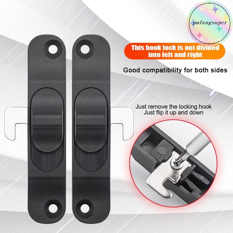 Pufangsuper 1 ชุดเลื่อนดึงประตูล็อค Anti Theft ตะขอหน้าต่างล็อคหัวเข็มขัดมัลติฟังก์ชั่น Push-Pull ล็อคหน้าต่างฮาร์ดแวร์ TH