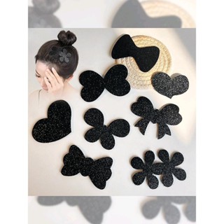 26CHAYA✨ แผ่นเก็บผม แปะผม สีดำ ติดผม