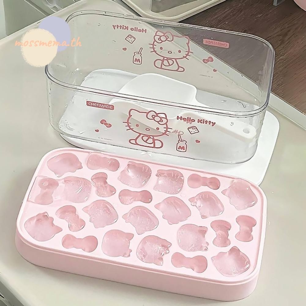 MOSSMEMA Hello Kitty Ice Cube แม่พิมพ์,วัสดุซิลิโคน Ice Cube แม่พิมพ์ซิลิโคน Moulds ชุด, KT Cat Theme เครื่องดื่มฤดูร้อน DIY ทําน้ําแข็งกล่องดื่ม เตรียม