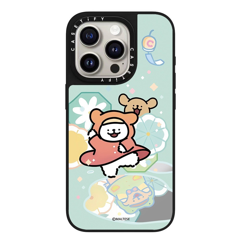 Magnetic Maltese Bubbles Puppy Mirrorเคสโทรศัพท์สําหรับIPhone 16 Pro Max 15 14 13 12 11 Pro Maxปลอกแข็งกันกระแทก - รูปที่ 4