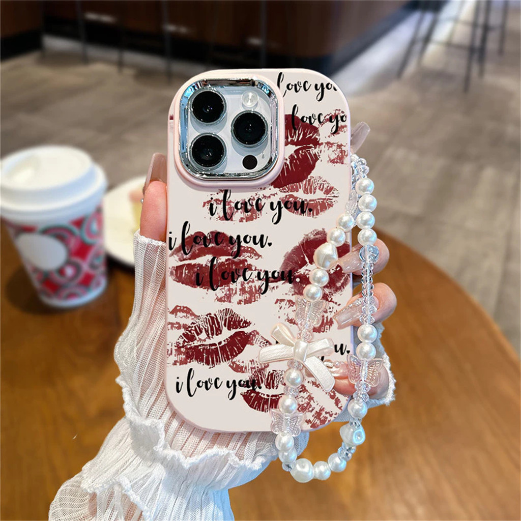 เคสไอโฟน ริมฝีปากแดงทั้งจอ สำหรับ IPhone 11 15 16 13 12 14 Pro Max XR X Max 7 8 15 Plus เคส IPhone เคสไอโฟน 13 11 16 15