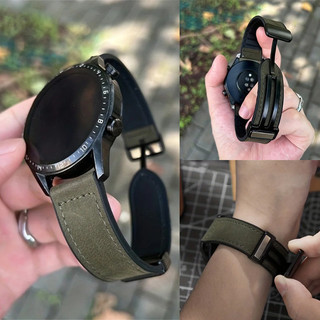 สายหนังสําหรับ Samsung Galaxy Watch 7 6 5 Pro 40 มม.44 มม.สร้อยข้อมือซิลิโคน Watch6 4 คลาสสิก 47 43 มม.46 มม.Correa