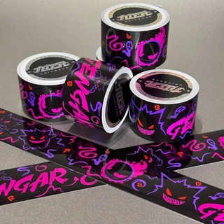 Graffiti อินเทรนด์เล่น Gengar Pokémon เทปเดสก์ท็อป DIY ตกแต่งไฟฟ้ารถกระเป๋าเดินทางกันน้ําสเก็ตบอร์ดสติกเกอร์-Niubaos Shop