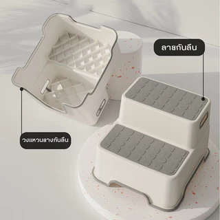 พร้อมส่ง เก้าอี้บันไดห้องน้ำ บันไดชักโครกเด็ก อย่างหนา กันลื่น มีกันลื่นทั้งที่ฐานเหยียบและมุมวาง