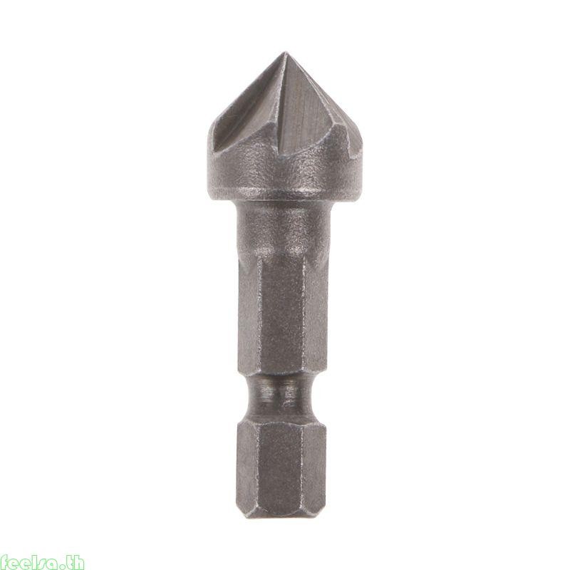 6 Flute Countersink Drill Bit 90 Degree Point Angle Chamfer Cutting Woodworking