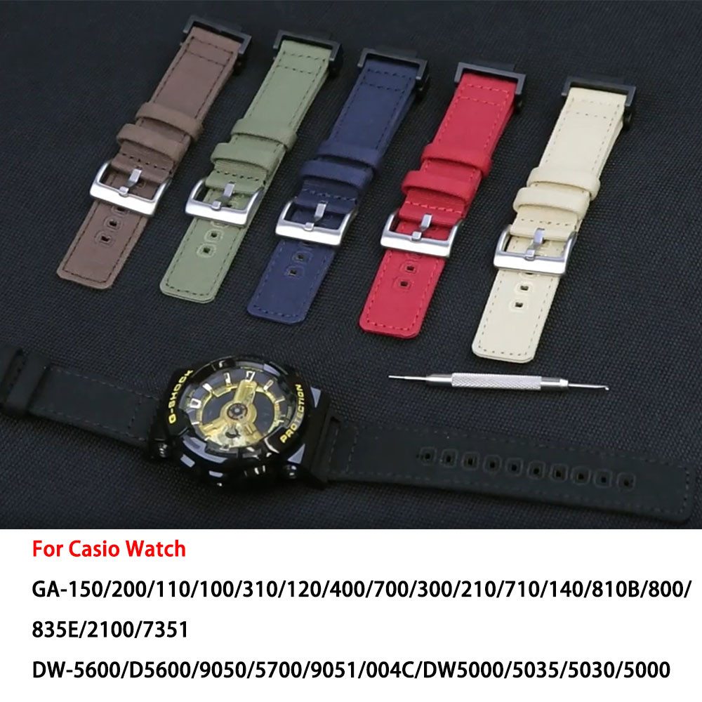 สายนาฬิกาผ้าใบไนลอนสําหรับ Casio GA-150/200/110/100/310/120/400/700/300/210/710/140/810B/800/835E/21