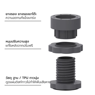 COZII ขารองเครื่องซักผ้า ที่วางตู้เย็น องโต๊ะ ฐานรองเครื่องซักผ้า ที่รองขา ยางกันสั่น ยกสูง หนึ่งชุ