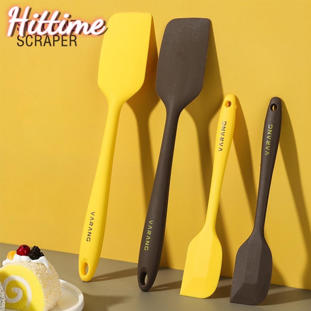 Hittime ครัวซิลิโคนครีมบัตเตอร์เค้กไม้พาย Scraper เค้กครีม Scraper Nonstick Butter Spatula เค้กเบเกอรี่เครื่องมือ H3N4