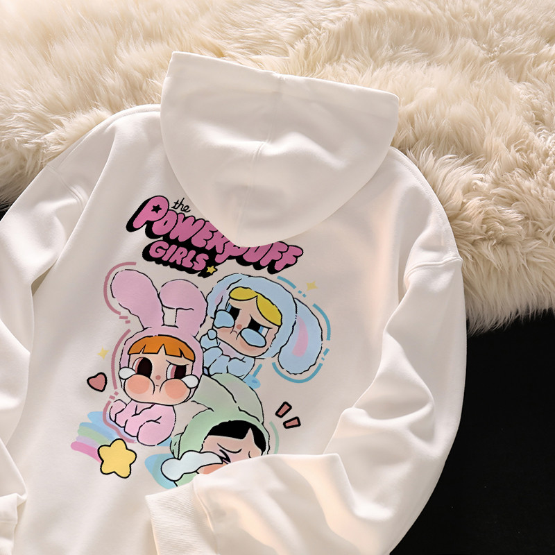 SELVZE (พร้อมส่งจากกรุงเทพ มาใน 3 วัน) Printed Hoodie วินเทจพิมพ์แขนยาว เสื้อฮู้ดแบบบาง P001196