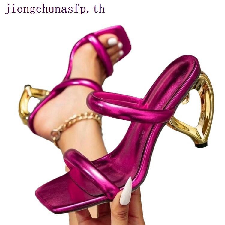 รองเท้าส้นสูง สายรัดข้อเท้า ขนาดใหญ่ เบอร์ 34-41