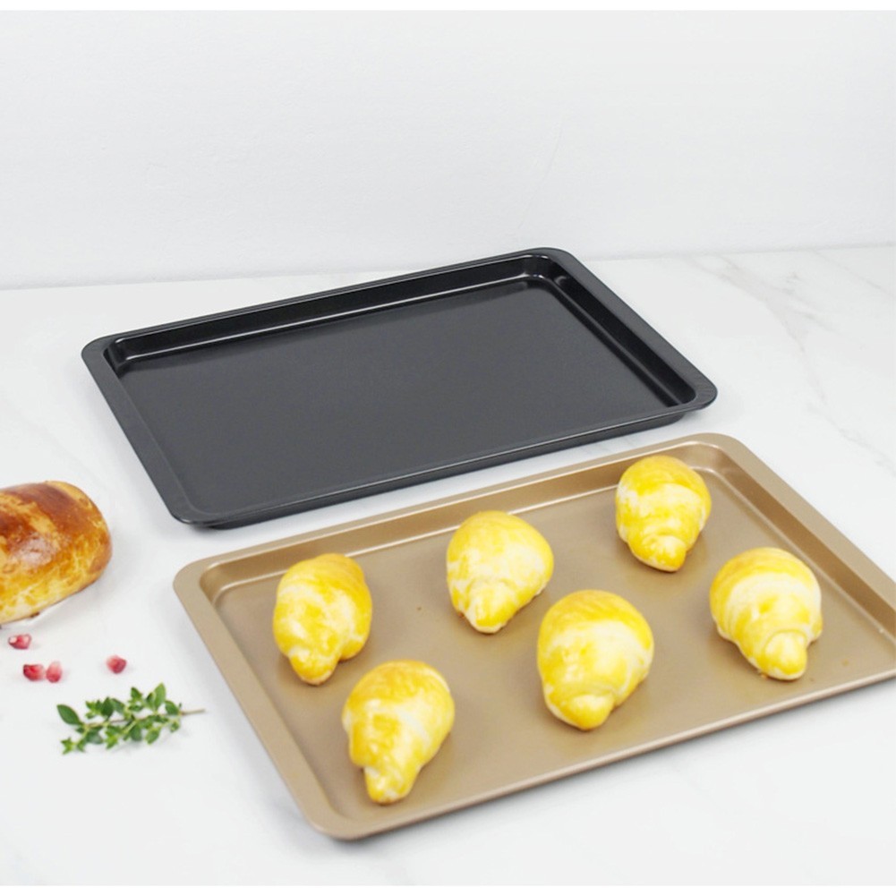 Lala_high Quality 14 นิ้ว Non-Stick Tray Carbon Bread Cake Cookies Pan Bakery Oven