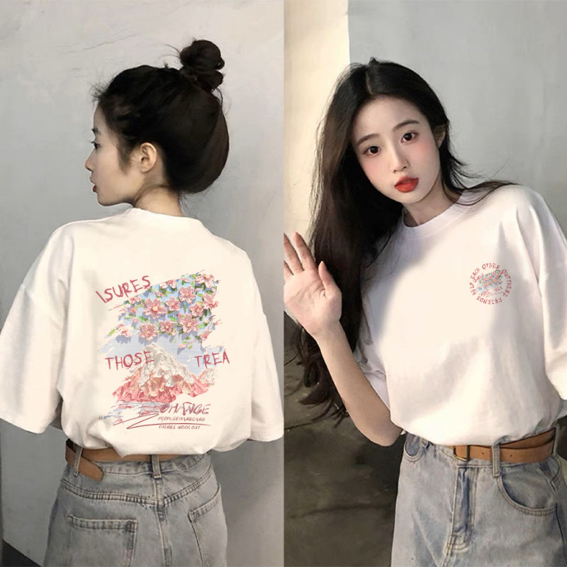 เสื้อยืดสกรีนลายวินเทจ oversize เสื้อผ้าแฟชั่นสาวอวบ เสื้อโอเวอร์ไซส์ผู้หญิง ไซส์ใหญ่  สินค้าใหม่  เนื้อผ้านิ่มๆใส่สบาย