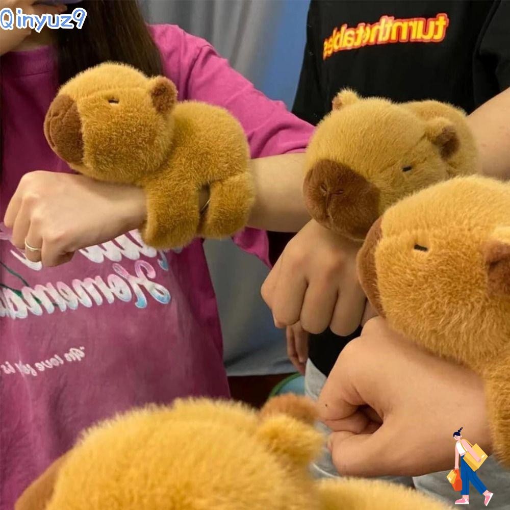 Qinyuz9 Capybara Slap สายรัดข้อมือ,การ์ตูนตุ๊กตา Capybara Slap สร้อยข้อมือ, Creative ตุ๊กตาตุ๊กตา Interactive ของเล่นเด็กของขวัญ
