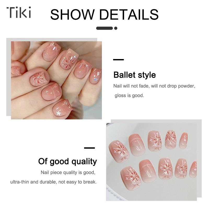 เล็บปลอมเจล ร้านไทยเล็บปลอมกันน้ำ กล่องละ 24 ชิ้น พร้อมส่ง - รูปที่ 6