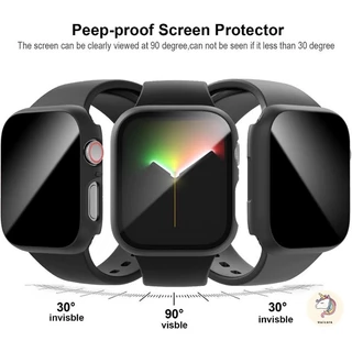 กระจกความเป็นส่วนตัว ป้องกันหน้าจอ กันส่อง สําหรับ Apple Watch 10/9/8/7/6/SE/5/4/3 ขนาด 38-46 มม. รองรับ iWatch series 42/41/40/44/45 มม.