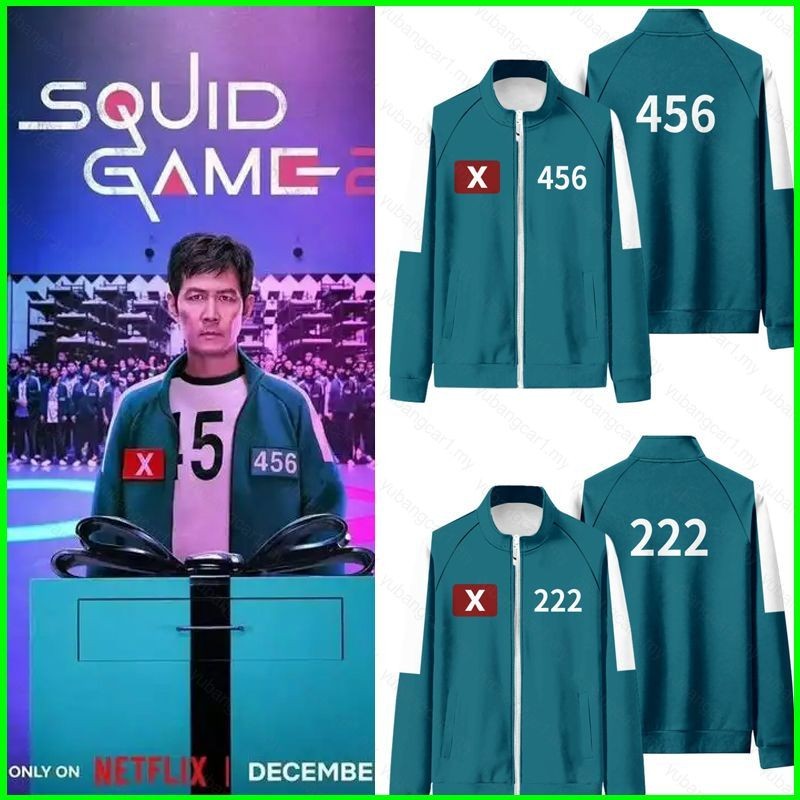 Yb Squid Game Season 2 เบอร์ 456 222 149 แสดงซิปเสื้อกันหนาวเสื้อแจ็คเก็ต Unisex Top