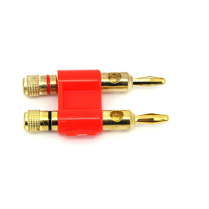 คู่แถว4มิลลิเมตรกล้วยเสียบเชื่อมต่อชุบทองลําโพงอะแดปเตอร์สองตําแหน่งเสียงลําโพงข้ามปลั๊กสีแดงสีดํา ท่า1 - รูปที่ 4