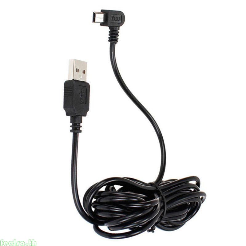 Feela 3 5M USB Type-A ถึง Mini 5Pin สายชาร์จมุมขวาสําหรับ GPS Navigator