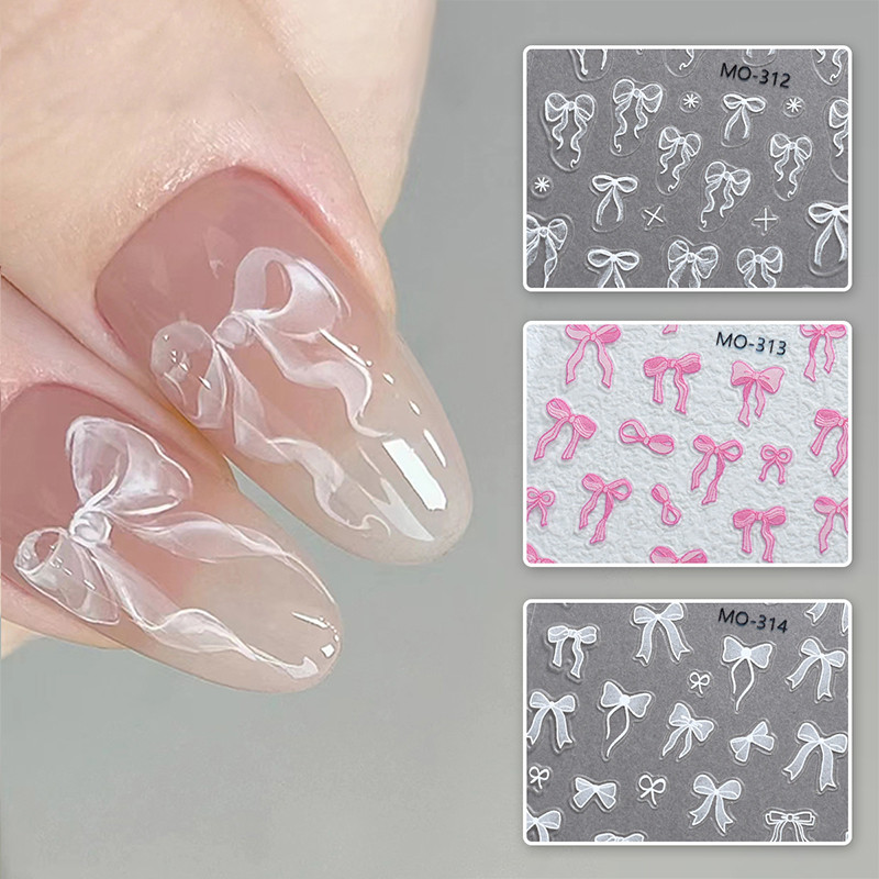 3d สติกเกอร์เล็บ Ultra-thin Self-Adhesive Sliders เล็บตกแต่ง Decals DIY เล็บ Accesories