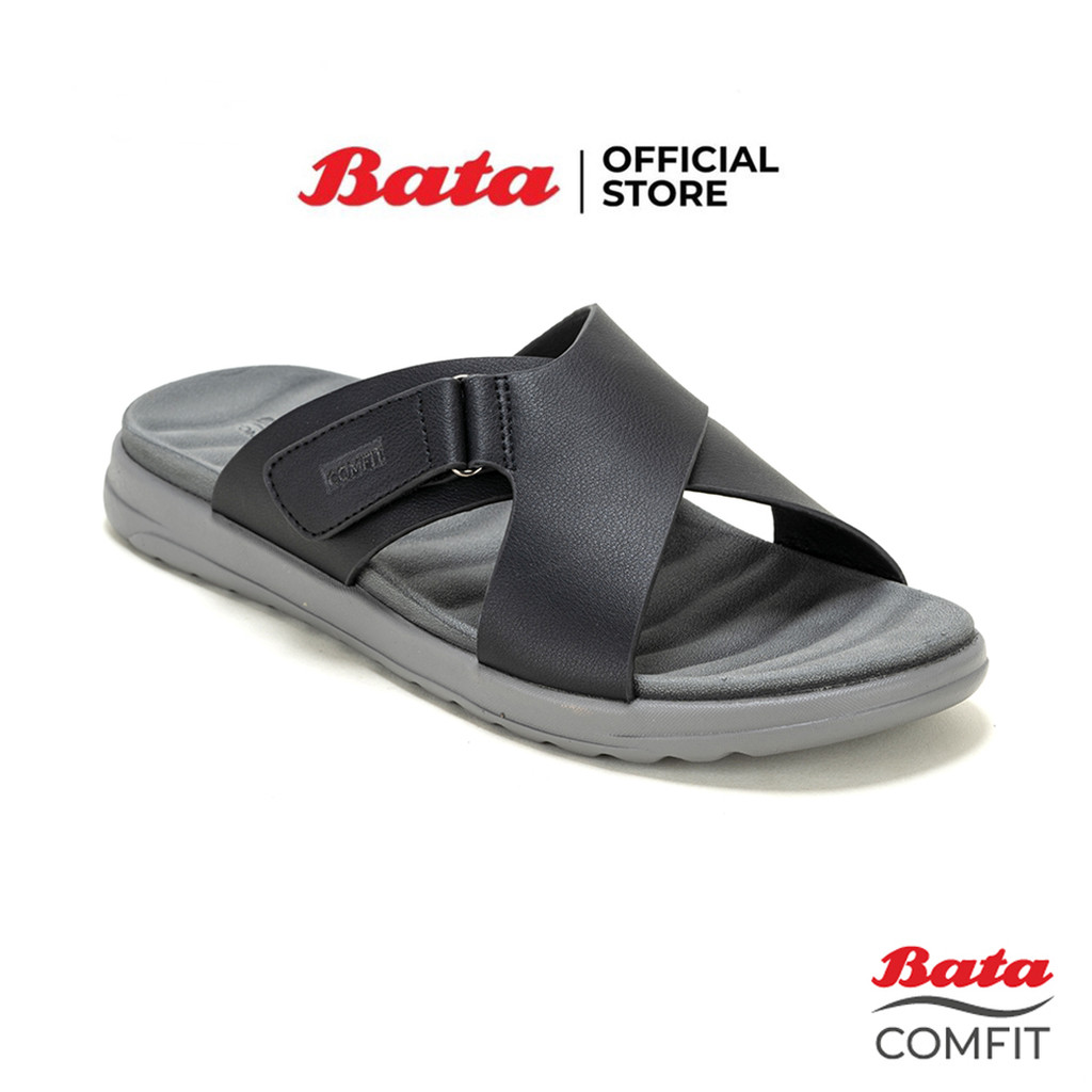 Bata บาจา Comfit รองเท้าแตะแบบสวมเพื่อสุขภาพ รองรับน้ำหนักเท้าได้ดี สำหรับผู้ชาย รุ่น MATTEO สีดำ รหัส 8616910