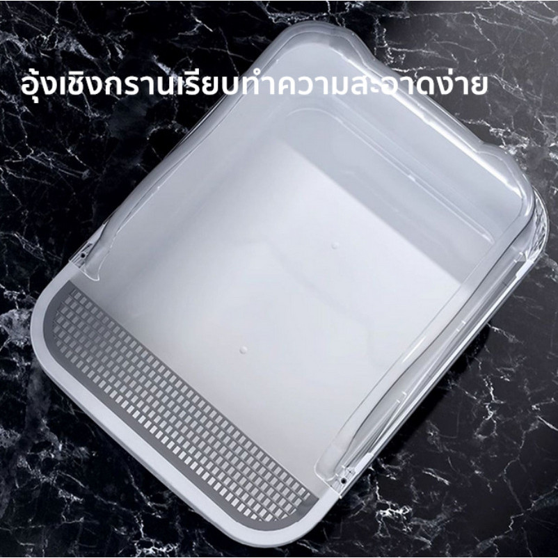 พร้อมจัดส่ง กระบะทรายแมว กะบะทรายแมว ห้องน้ําแมว ทูบา ขอบสูง ป้องกันการกระเด็น L/XL ราคา ถูกที่สุด ดีลบีเคเค แกลเลอรีภาพที่ 8