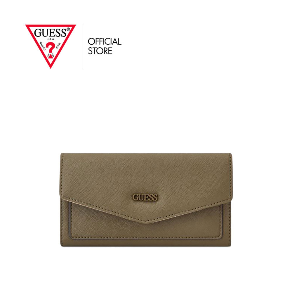 GUESS กระเป๋า รุ่น SF925551 NIKO SLG SLIM CLUTCH GREEN สีเขียว