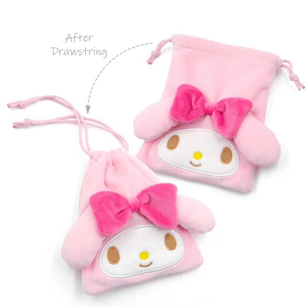 Seventhalf กระเป๋าหูรูด My Melody, สไตล์ญี่ปุ่น Kawaii Hangyodon กระเป๋าเก็บ, น่ารัก Cogimyun Kitty Cat Marumofubiyori Kuromi Drawstring Bag Camping