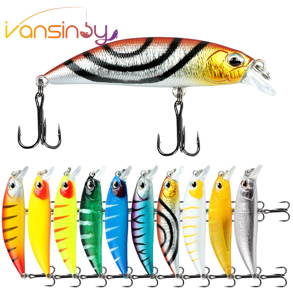 เหยื่อตกปลา 7 ซม./8g Sinking Minnow Fishing Lure อุปกรณ์ตกปลา Ghost กุ้งน้ํายาวโยน Lure Hard เหยื่อตกปลา Tracle Minnow
