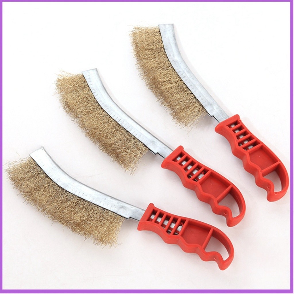 แปรงลวดทองเหลือง(โค้ง) แปรงลวดทองเหลือง มีด้าม แปรงลวดทองเหลือง แปรงลวดขัดสนิม แปรงฝอย แปรงลวด - รูปที่ 5