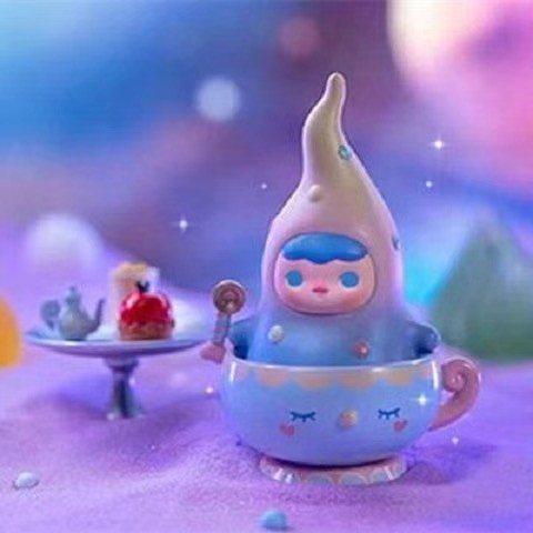 ของแท้ POPMART Pucky Pucky Animal Tea Party Mystery Box ของเล่นเครื่องประดับน่ารักสไตล์ใหม่