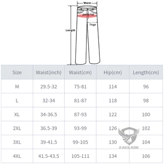 Eaglade Tactical Cargo Baggy Loose Pants for Men K2148 สีดํา B02