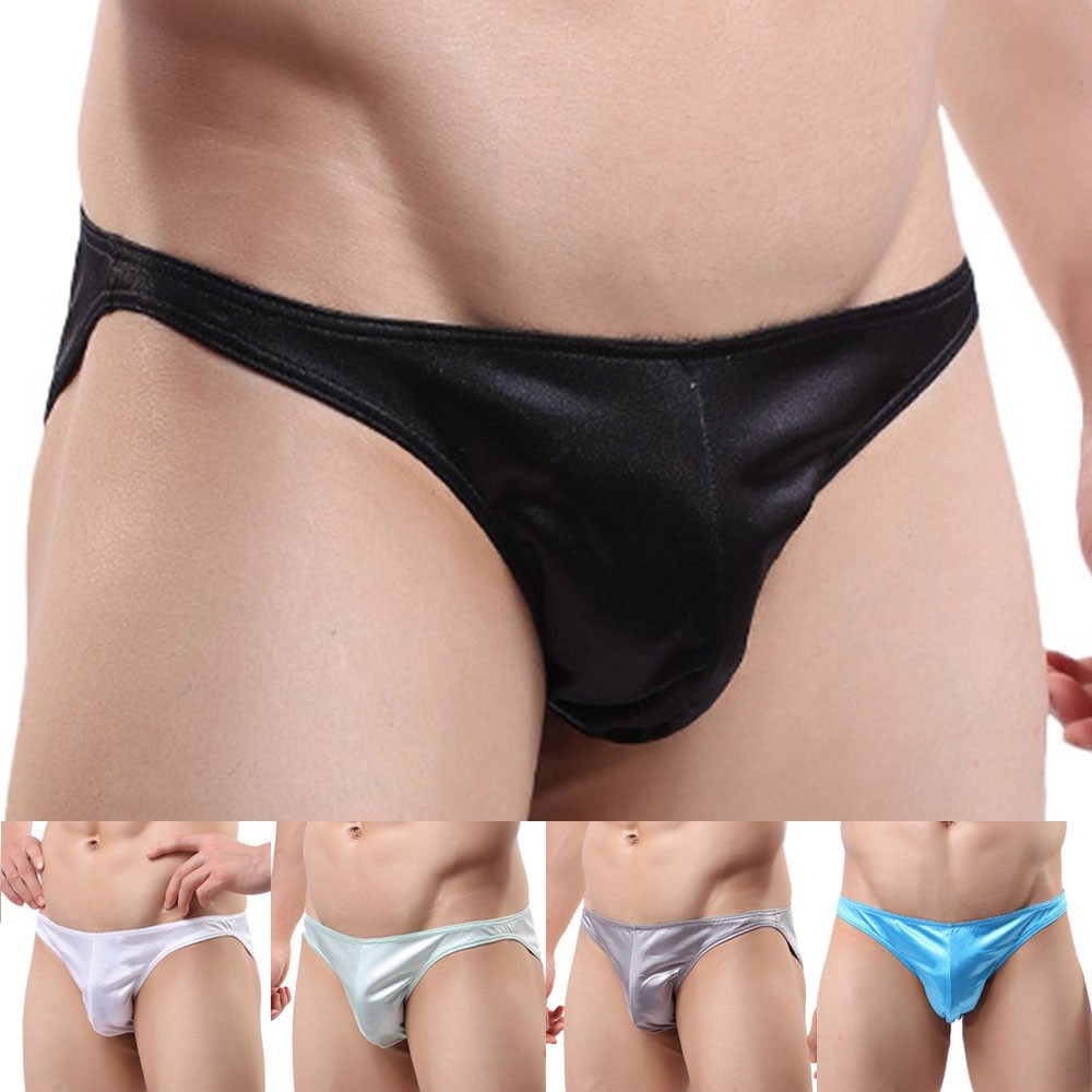 [luckyshop]ชุดชั้นในเซ็กซี่ผู้ชาย T-back G-String Briefs Low-rise Bulge Pouch Thong Lingerie