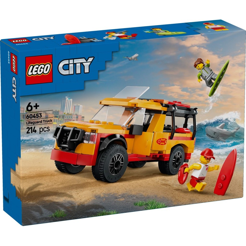 LEGO 60453 City Lifeguard Beach Rescue Truck Building Toy Set (214 ชิ้น)