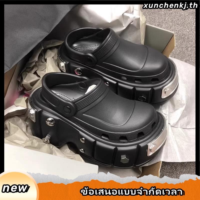 สไตล์ใหม่เด็กชายฤดูร้อนรองเท้าแตะครึ่งปกลําลองสไตล์คู่สบายกันลื่นหนา-