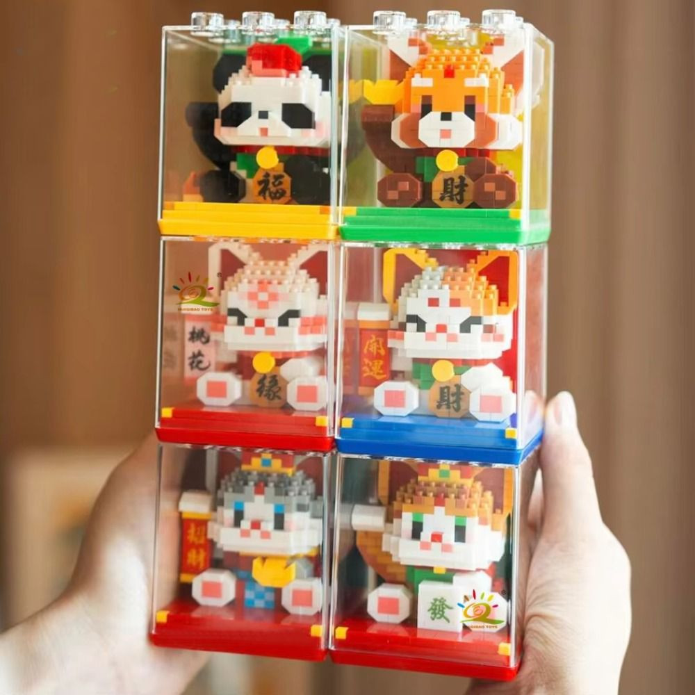 คุณมูต บล็อกตัวต่อรูปแมวนําโชค, การ์ตูนสัตว์บล็อกอนุภาคขนาดเล็กชุด, ตรุษจีน หน้าท้อง ทําเอง ประกอบของเล่นปี - รูปที่ 2