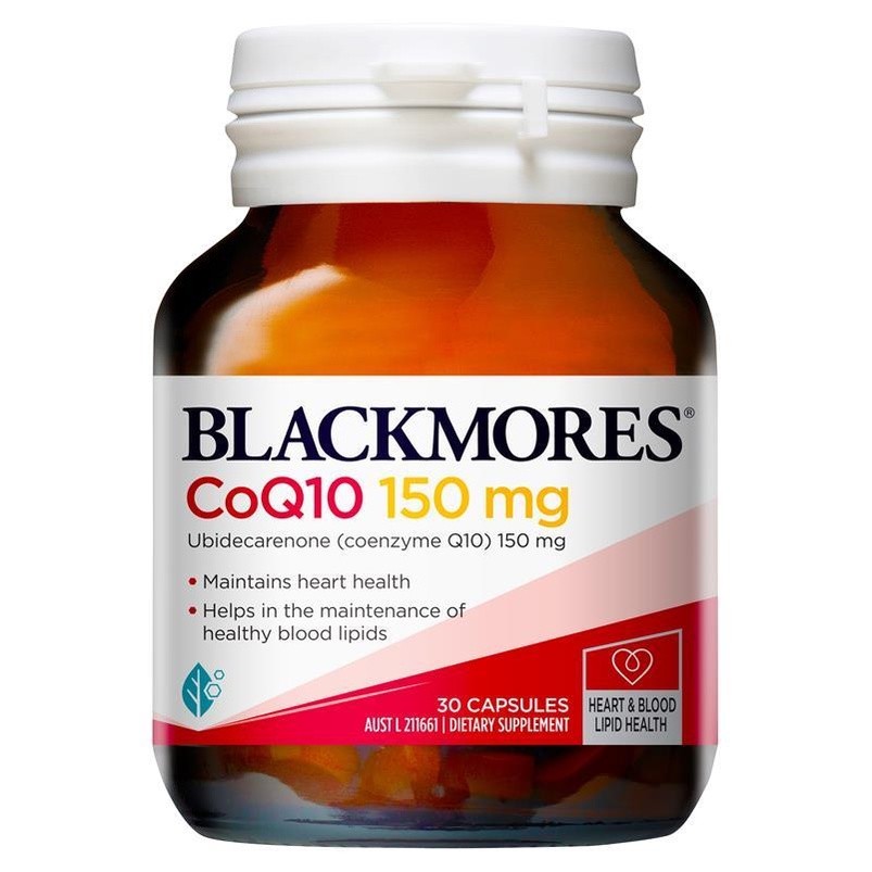 Blackmores CoQ10 High Potency 150mg 30 Capsules โคเอนไซม์คิว10 150 มิลลิกรัม 30 แคปซูล