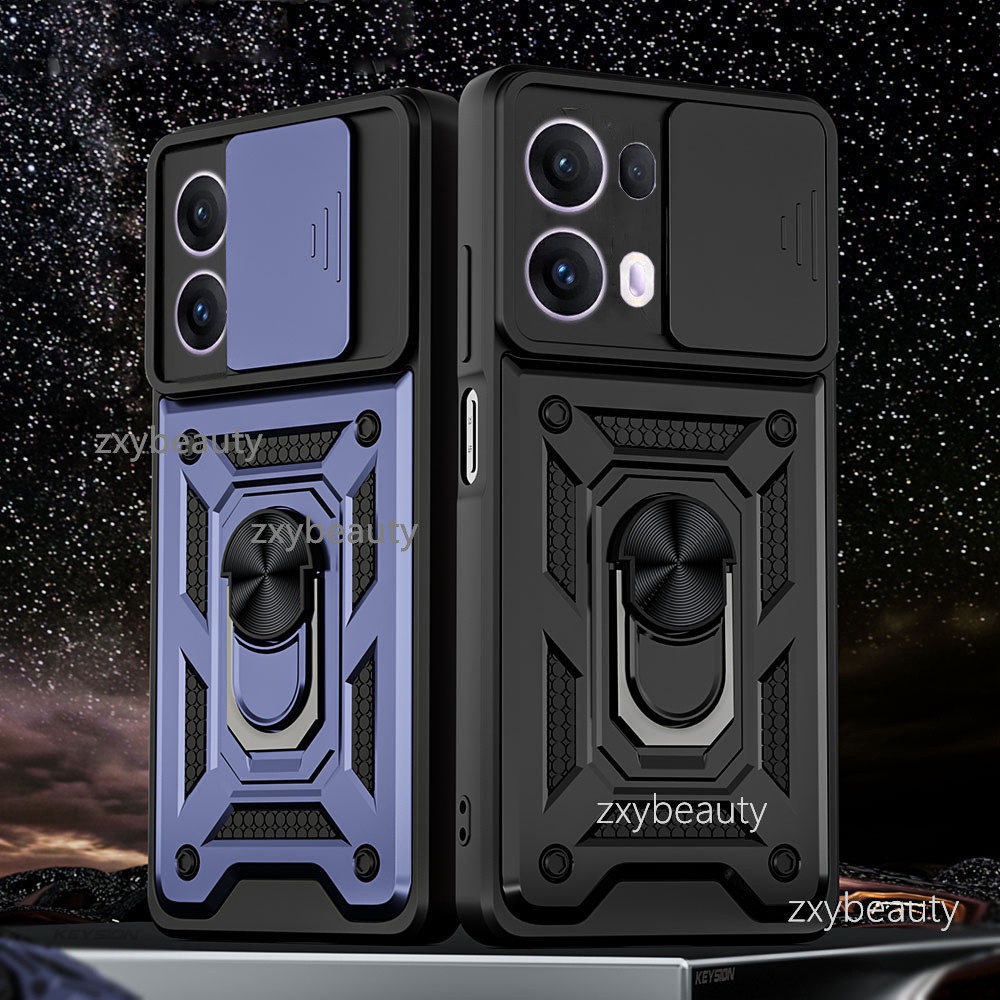 Oppo Reno 13 Pro 13F 2024 5G เคสโทรศัพท์กันกระแทกเกราะแหวนแม่เหล็กผู้ถือปลอกสําหรับ Reno13 13Pro Reno13F Push ดึงกล้องป้องกันปกหลัง