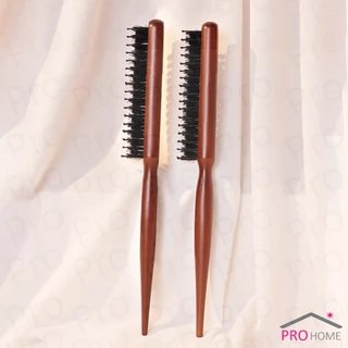Prohome หวีจัดแต่งทรงผมมืออาชีพ ที่จับพลาสติกจับถนัดมือ หวีผมขนแปรงไนลอน Styling comb