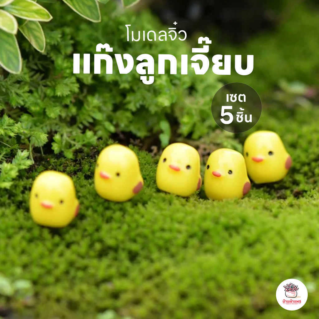 แก๊งลูกเจี๊ยบ [ เซต 5 ชิ้น ] ตุ๊กตาจิ๋ว โมเดลจิ๋ว แต่งสวน